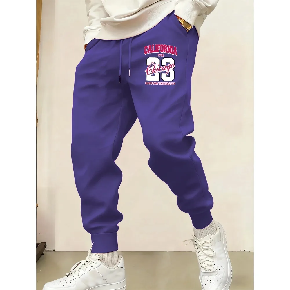 كاليفورنيا جامعة شيكاغو هيوستن يطبع رجل الموضة تنوعا السراويل الرباط الخريف Britches ركض Sweatpants غير رسمية #1