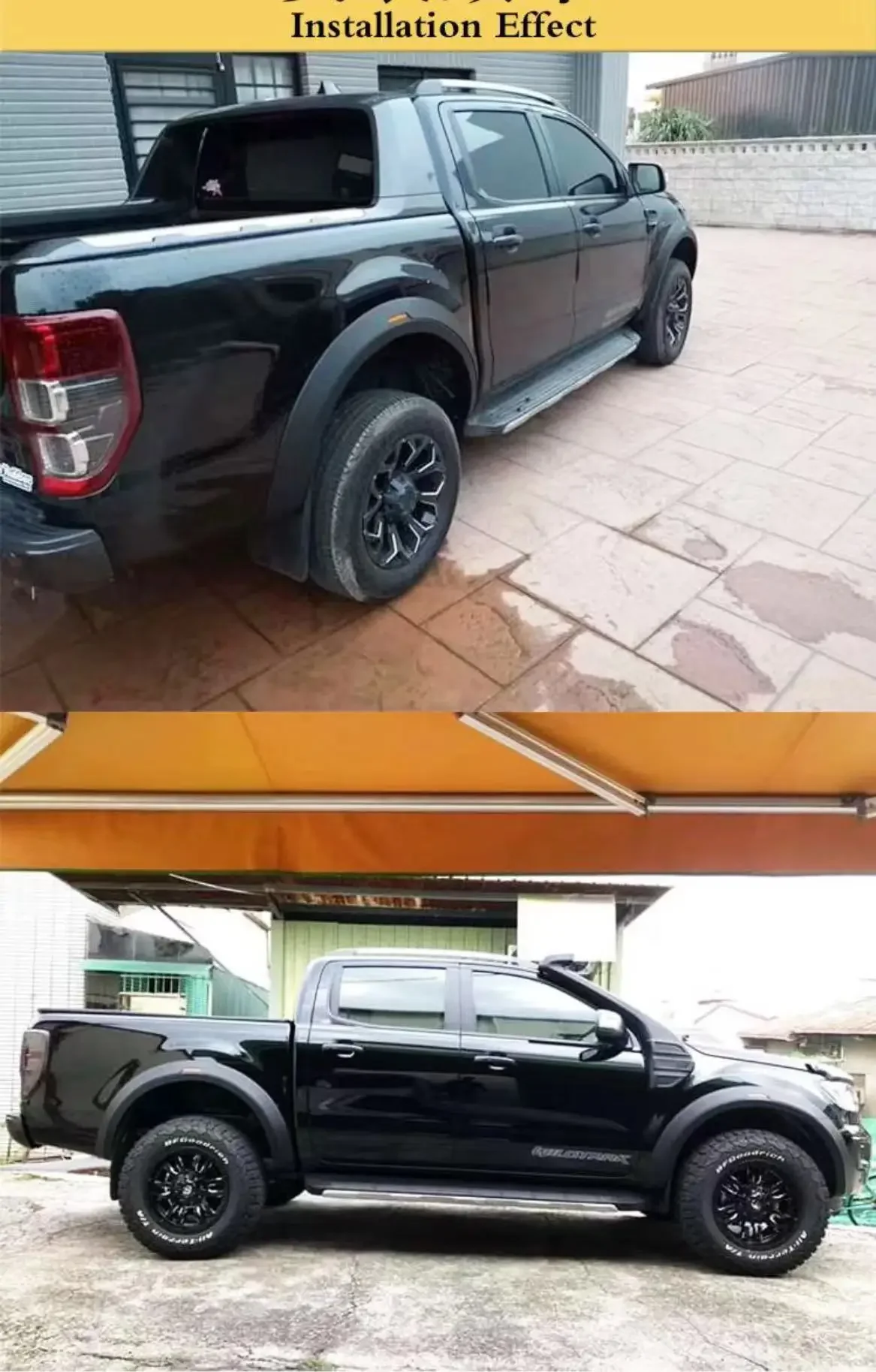 Wholesale Pickup Exterior Accessories Wheel Brow Wheel Arch Fender Flares With Light For Ford Ranger 2022