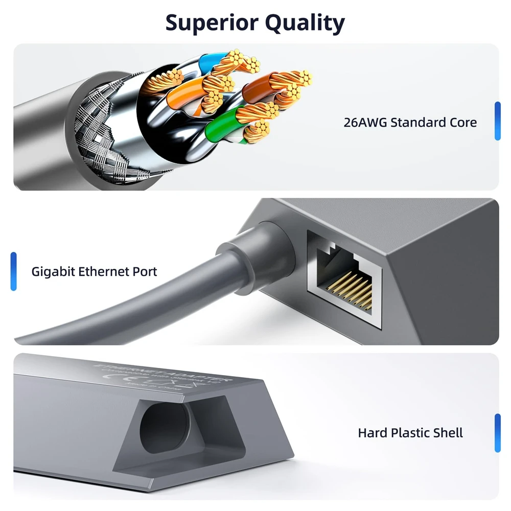 محول إيثرنت لـ Starlink V 2 RJ45 جيجابت إيثرنت محول اتصال الشبكة الخارجية السلكية لـ Starlink Actuated Gen 2