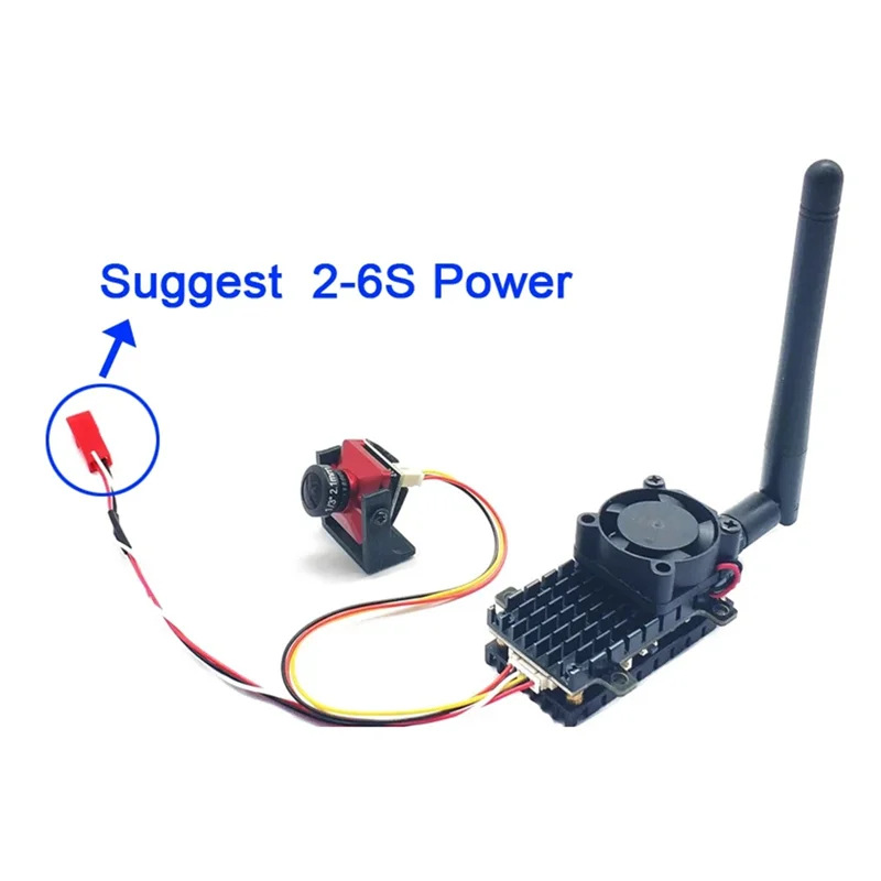 

SUNRI-Over 20Km Range 5.8Ghz 2W FPV Wireless Transmitter 2000MW 48CH Video AV Audio Sender And CMOS 1200TVL Camera For RC Spare