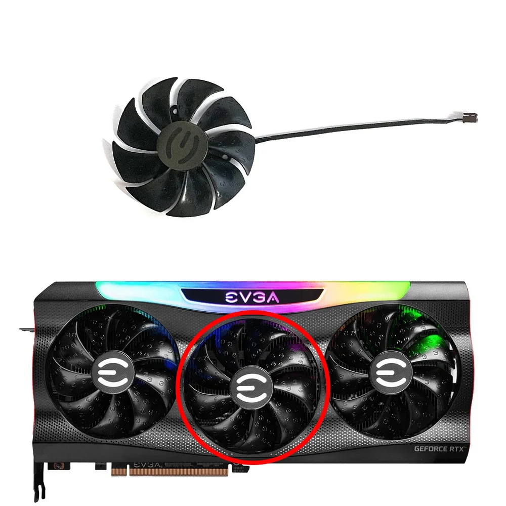 88mm 4pin DC 12V 0.55A LD09220S12H RTX3090 GPU Cooler EVGA RTX 3090 RTX 3070 RTX 3080 RTX 3080 TI wentylator karty graficznej