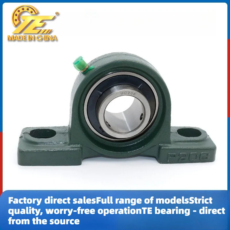 UCP series vertical bearing with seat bearing steel + cast iron seat industrial high load outer spherical bearing