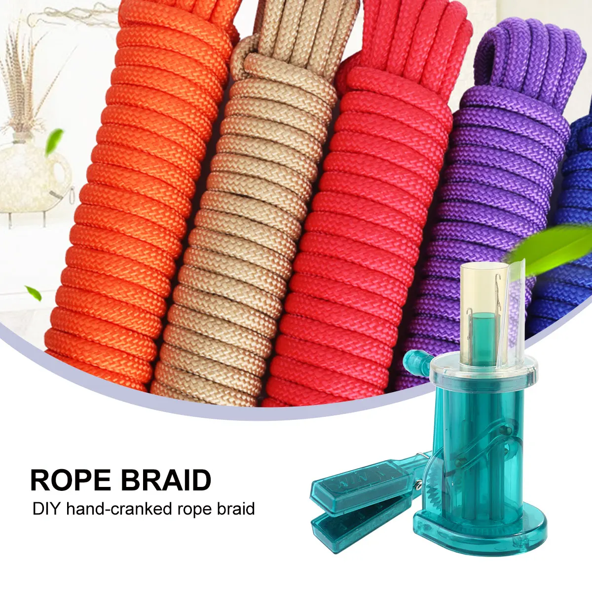 

3pcs Hand Crank Cord Making Machine Durable Abs Diy Knitting Tool For Spiral Loop Knot Fish Tail Button Craft Lightweight Yarn