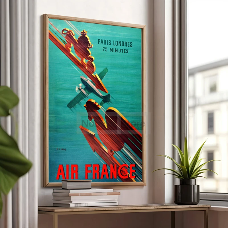 Air France Vintage Travel Poster Europe France Tourism Prints Canvas Painting Wall Art Pictures Home Living Room Vintage Decor