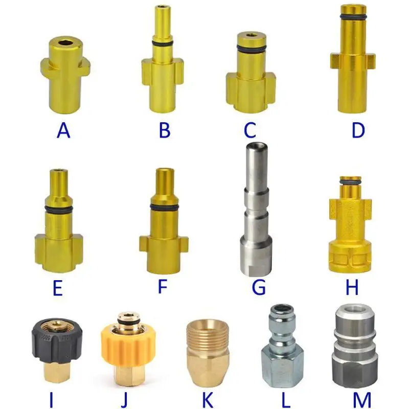 Pressure Washer Quick Adapter Brass Stainless Steel Leakproof Fitting for Car Wash Garden Yard Outdoor Cleaning