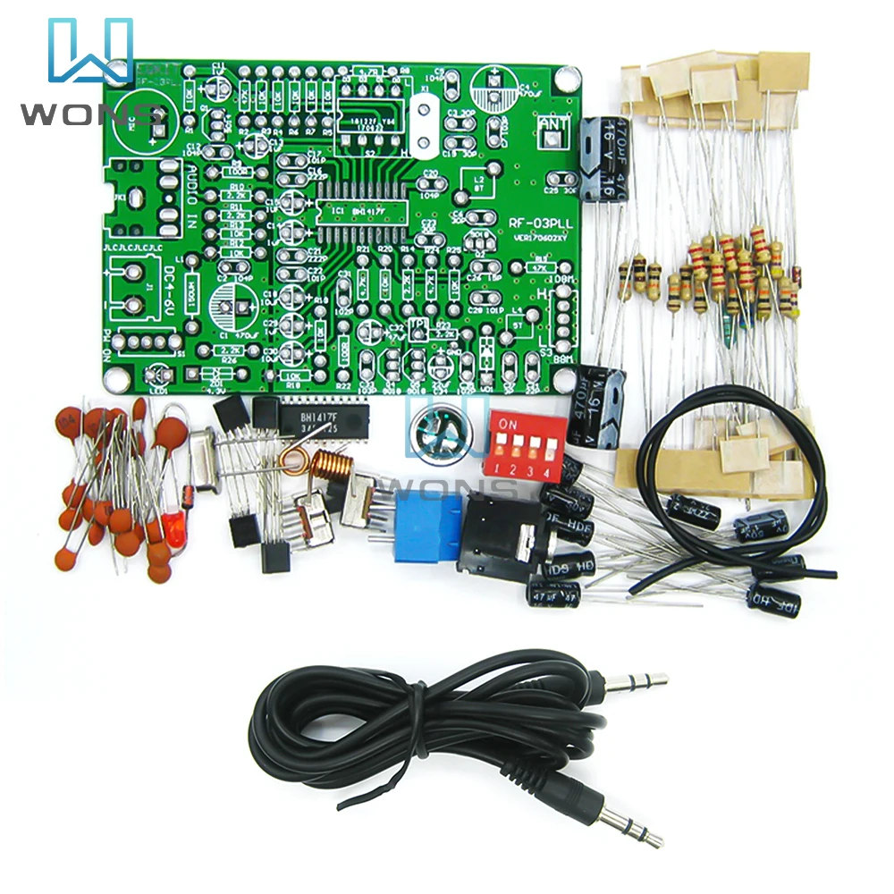 DC4-6V 87-108MHz FM Frequency Modulation Wireless Microphone Module Stereo Transmission Module DIY FM Transmitter Board Parts