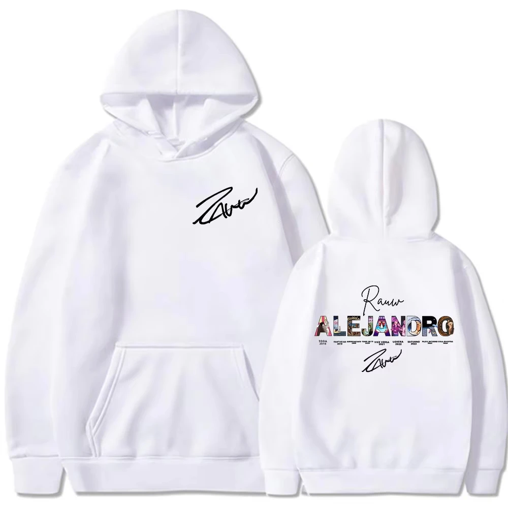 Rauw Alejandro Album Cover Print Hoodies Men Women Vintage Fashion Long Sleeve Sweatshirt Casual Oversized Hooded Pullovers Coat