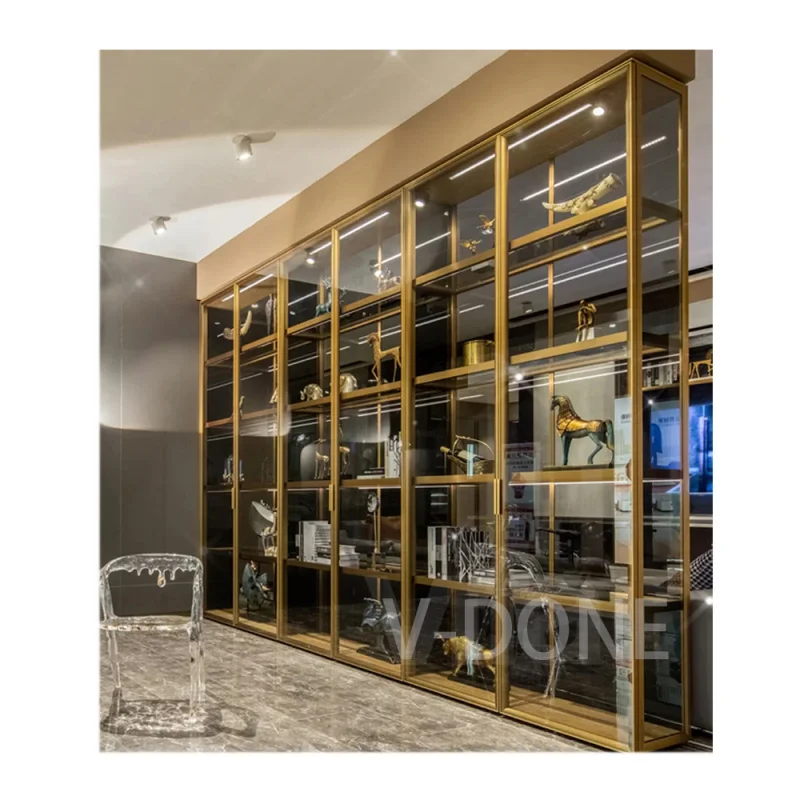 custom.Glass Wine Cabinet Commercial Constant Temperature and Humidity Display Wine Cellar Living Room Household Stainless Steel