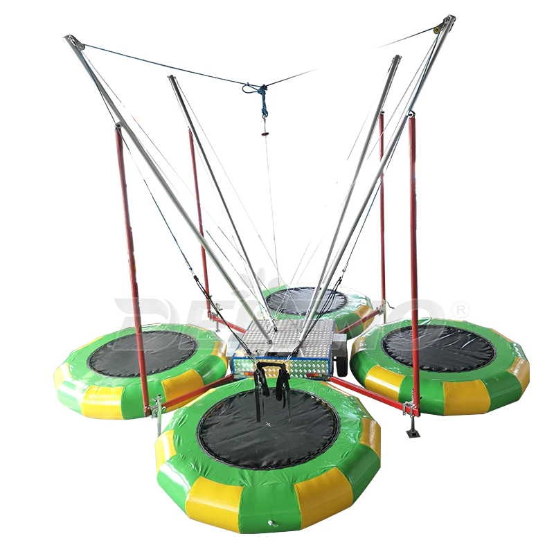 Trampolina bungee 4 w 1, z przyczepą, trampolina bungee, gry, skakanie bungee