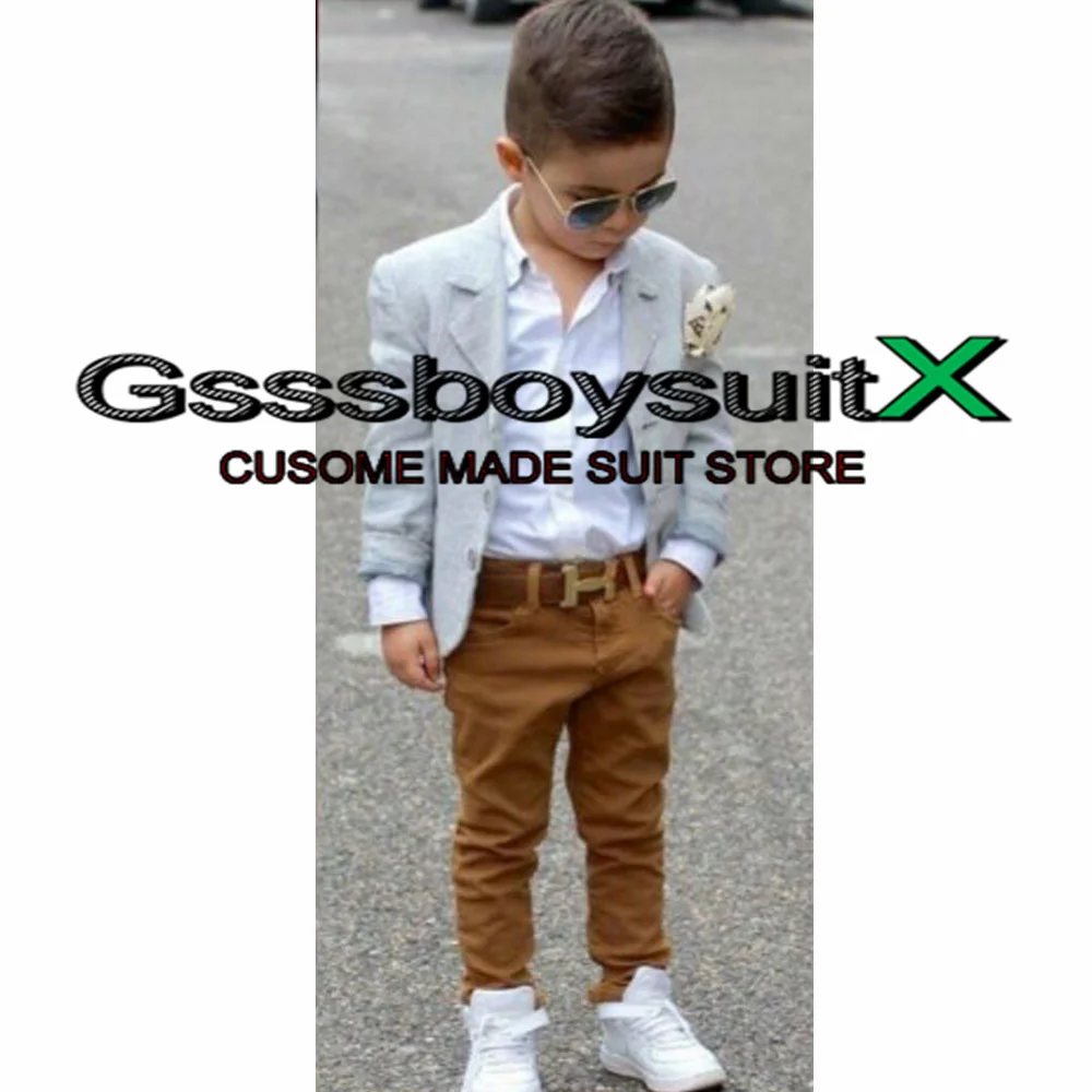 Boys Suit 2 Piece Wedding Tuxedo Party Jacket Pants Child Blazer Set Kids Festive Custom Clothes costume enfant garçon