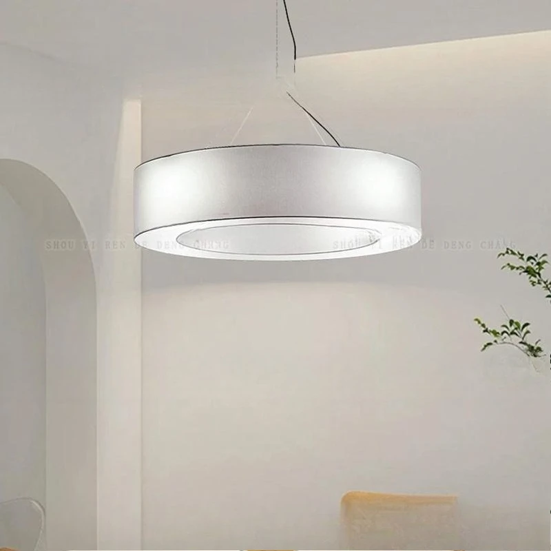 

Nordic Modern Simple French Postmodern Restaurant Living Room Bedroom Study Fabric Chandelier Japanese Hotel Dining Light