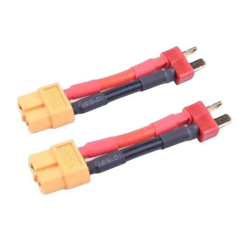 XT60 Female to Deans T-Plug Male Connector Lead Adaptor Wire Cable 14AWG 40mm RC LiPo 2 Pack