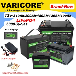 Varicore 12.8V 310AH 280AH 120AH LIFEPO4 배터리 12V 리튬 철 포스페이트 배터리주기 투어링 자동차 14.6V 충전기 세금 없음 6 최고의 판매 280AH LifePo4 -№5