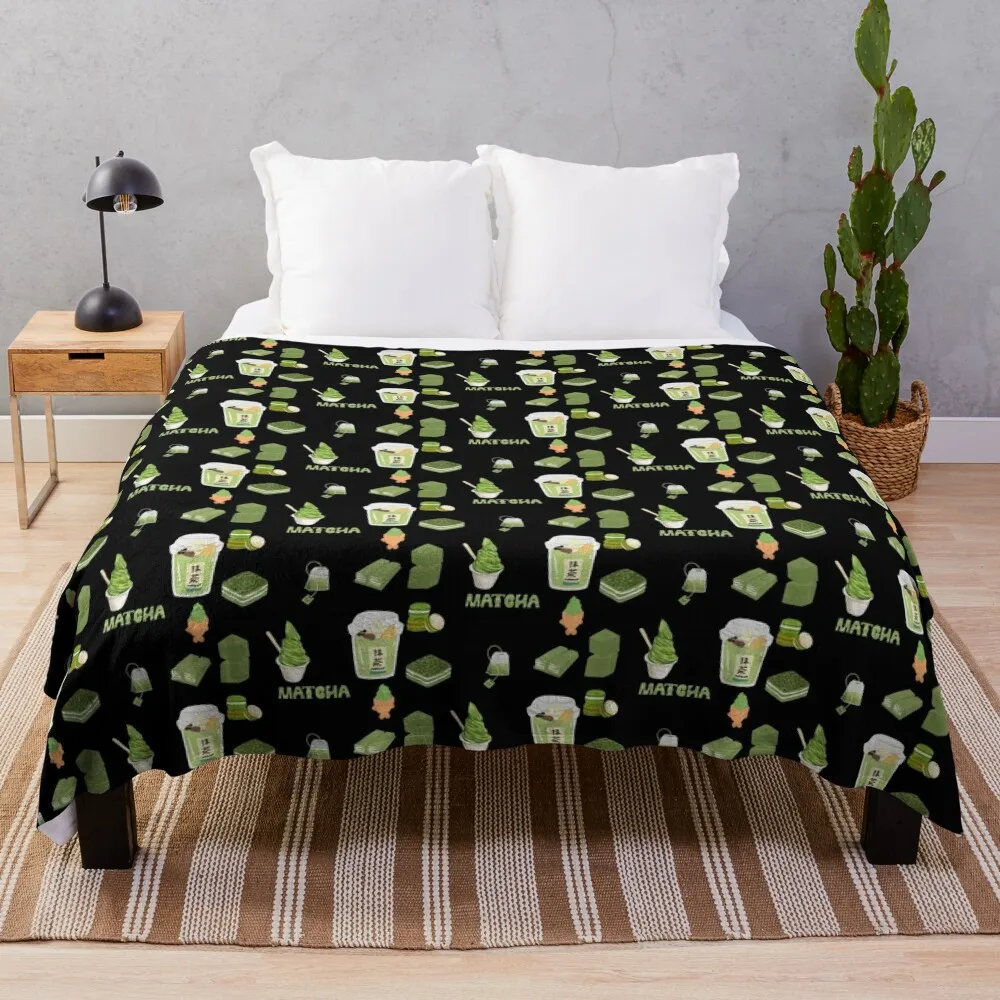 

matcha sticker pack Throw Blanket Luxury Throw Polar for sofa Blankets