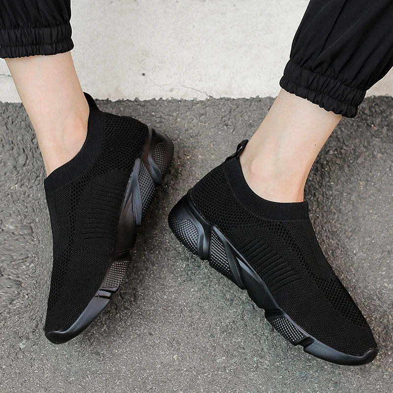 

Мужские сетчатые разноцветные кроссовки с круглым носком, модные, удобные, простые, противоскользящие и эластичные, носимые для фитнеса, кроссовки