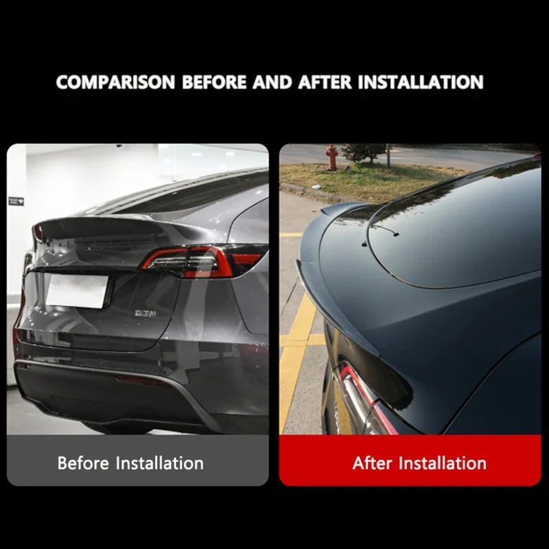 Car Tail Spoile Trunk Lid Spoiler Wing For Tesla Model Y 2021-2023 Punch-Free Installation Car Accessories High Quality