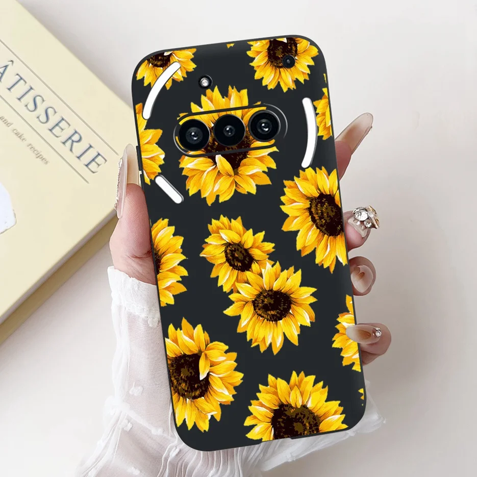 아무것도 전화 3A 케이스 A059 예쁜 여자 해바라기 커버 충격 방지 전화 케이스 아무것도 전화 3A 프로 Phone3A 소프트 TPU 가방