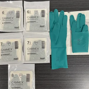 Lateks eldiven Ansell GAMMEX (1 çift Lateks içermeyen eldiven-yeşil cerrahi pudrasız kılıf için çift çaba sarf etmeden 8 en çok satılan eldivenler (cerrahi) - no. 8