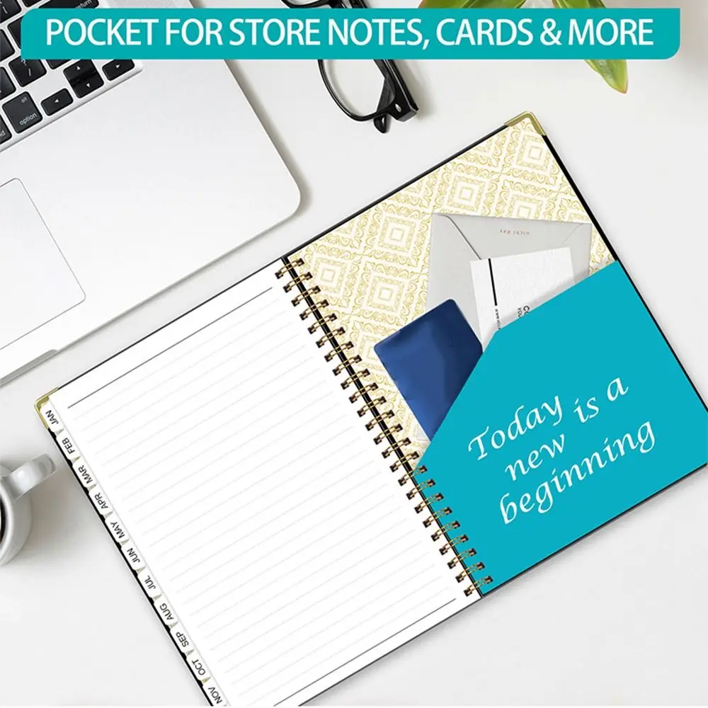 Yearly Schedule 2026 Planner Notebook A5 Size 365 Days Diary Office Work Planner Plan Schedule Spiral Binding