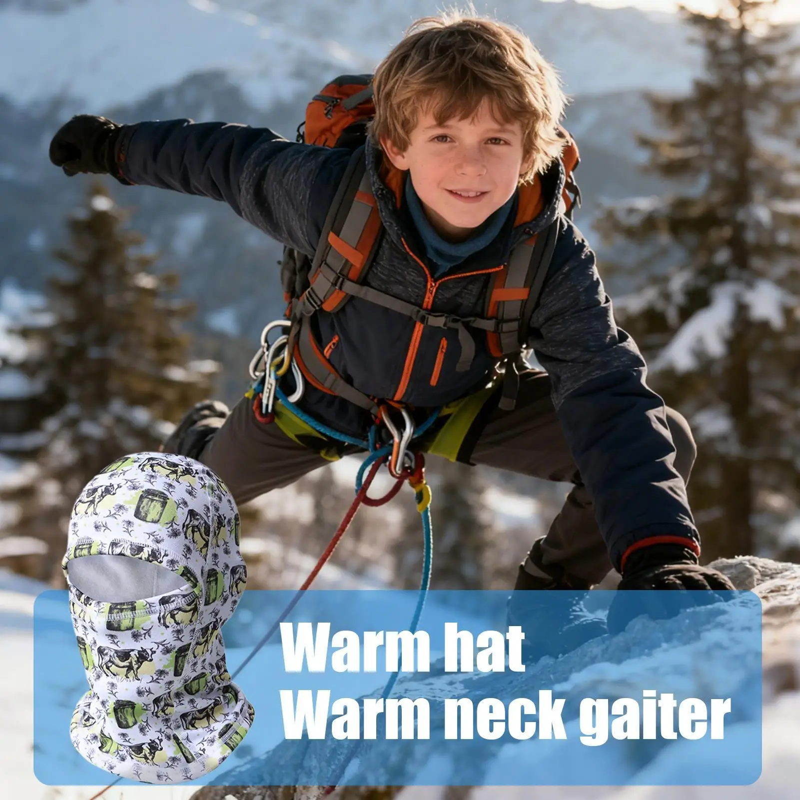 

Детские гетры для шеи, ветрозащитные дышащие теплые детские лыжные чехлы для мальчиков и девочек, детские катание на лыжах, езда на велосипеде, альпинизм, спорт