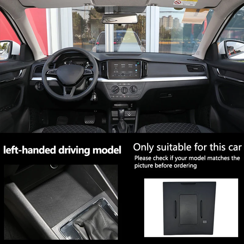 for Skoda Kamiq 2018-2025 Car Wireless Charger Center Console Smart Q-I/Magnetic Version Fast Onboard Charging Pad Phone Holder
