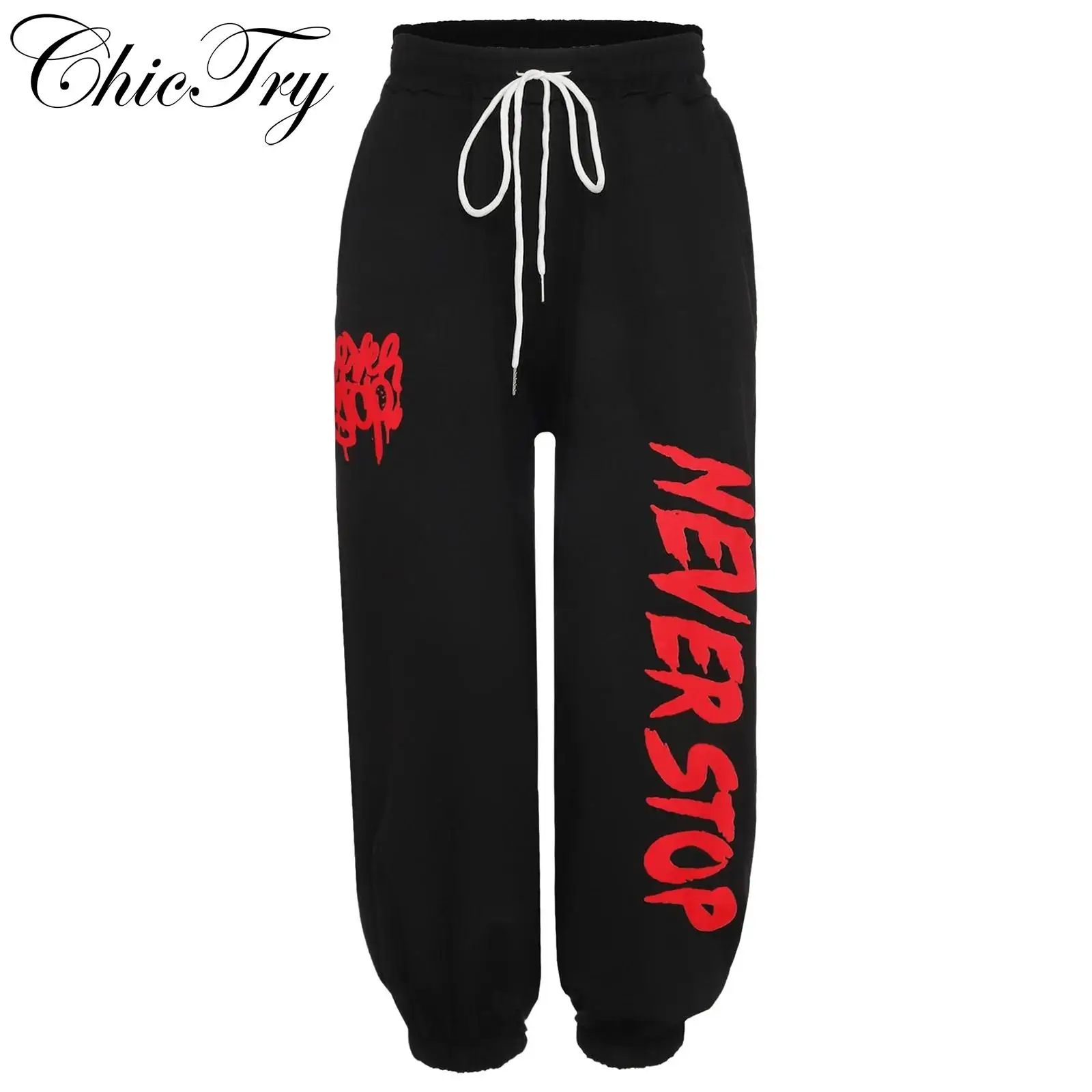 

Girls Sports Pants Graphic Print Elastic Waist Sweatpants Casual Athletic Jogger Pants Jazz Dance Street Dance Pants Harem pants