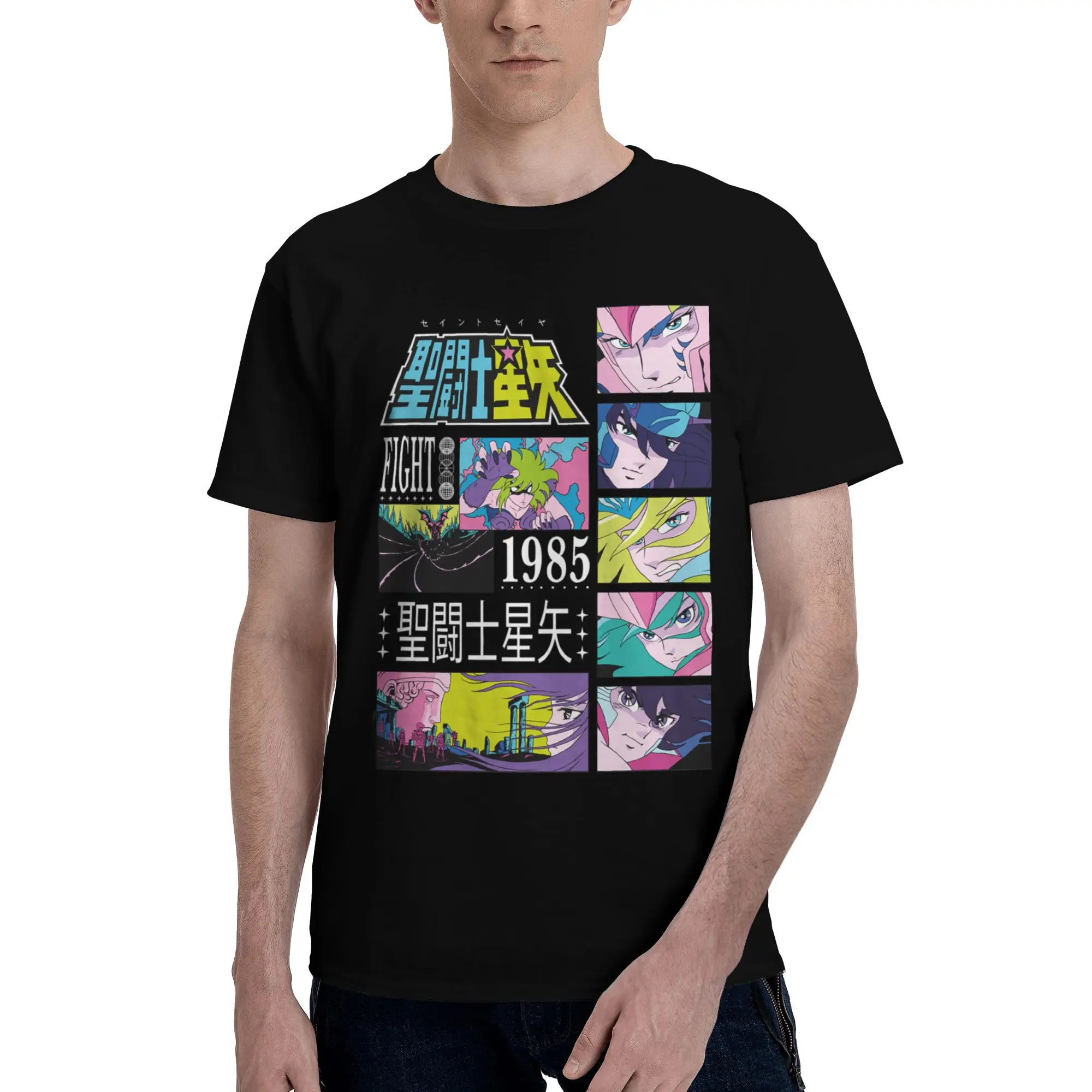 

Custom Saintes Seiya Tshirt for Men Short Sleeve Streetwear T Shirt Cool T-shirts Slim Fit Soft Cotton Tee Tops Gift Idea