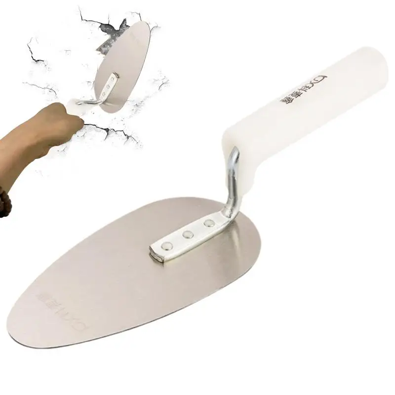 Concrete Trowel Stainless Steel Plastering Trowel Grout Trowel with Ergonomic Handle Masonry Tools for Construction Grouting