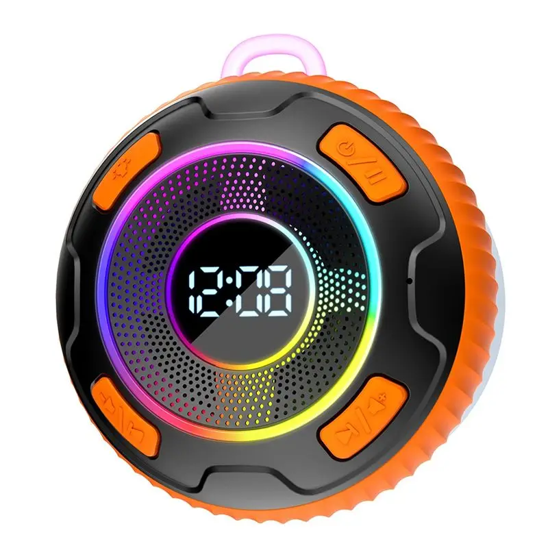 

ABUO-S5 Беспроводной динамик IPX7 Водонепроницаемый закрытый динамик Bluetooth Встроенный микрофон 10-часовая батарея Совместимый с сабвуфером для душа