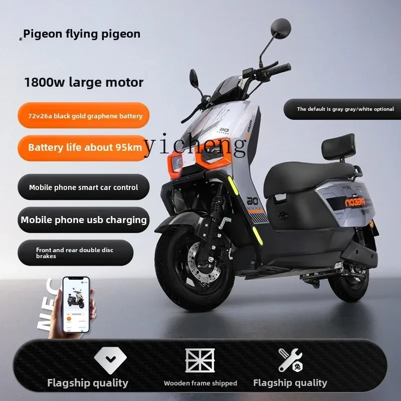 TQH Flying Pigeon Cangqiong 72V Electric Motorcycle Adult Super Long Battery Life Electric Vehicle Takeaway High-speed Electric