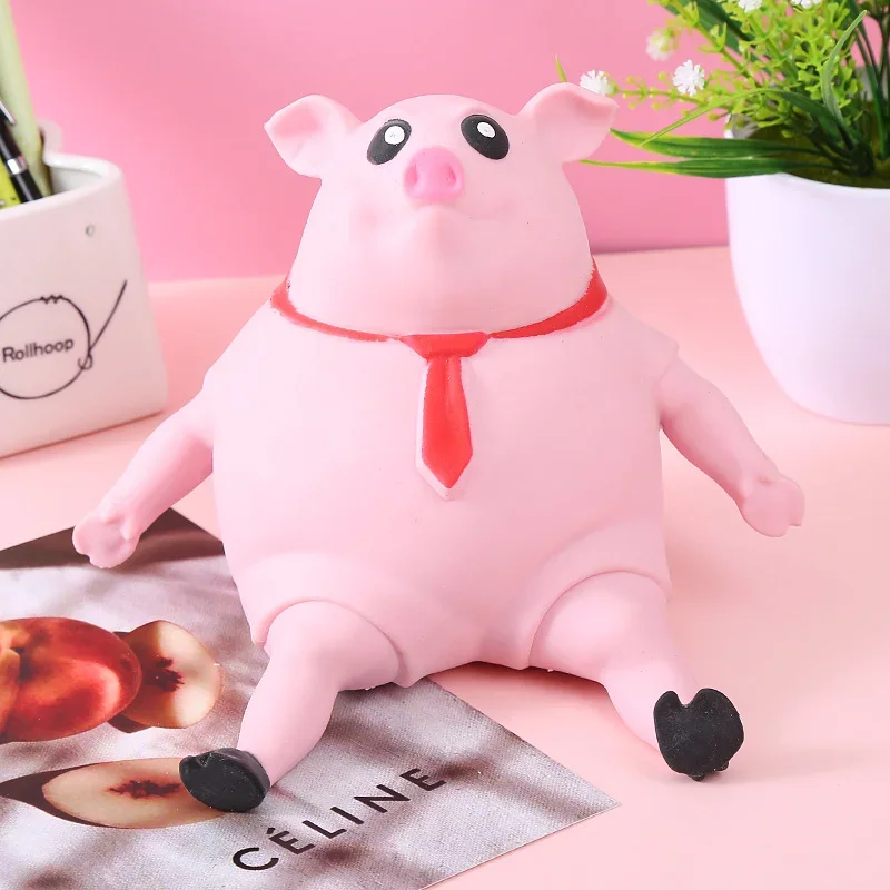 Cute Squeeze Pig Toy Stress Relief Kawaii Decompression Soft Sensory Slow Rebound Pink Animals Vent Toys for Girl Boy Decor