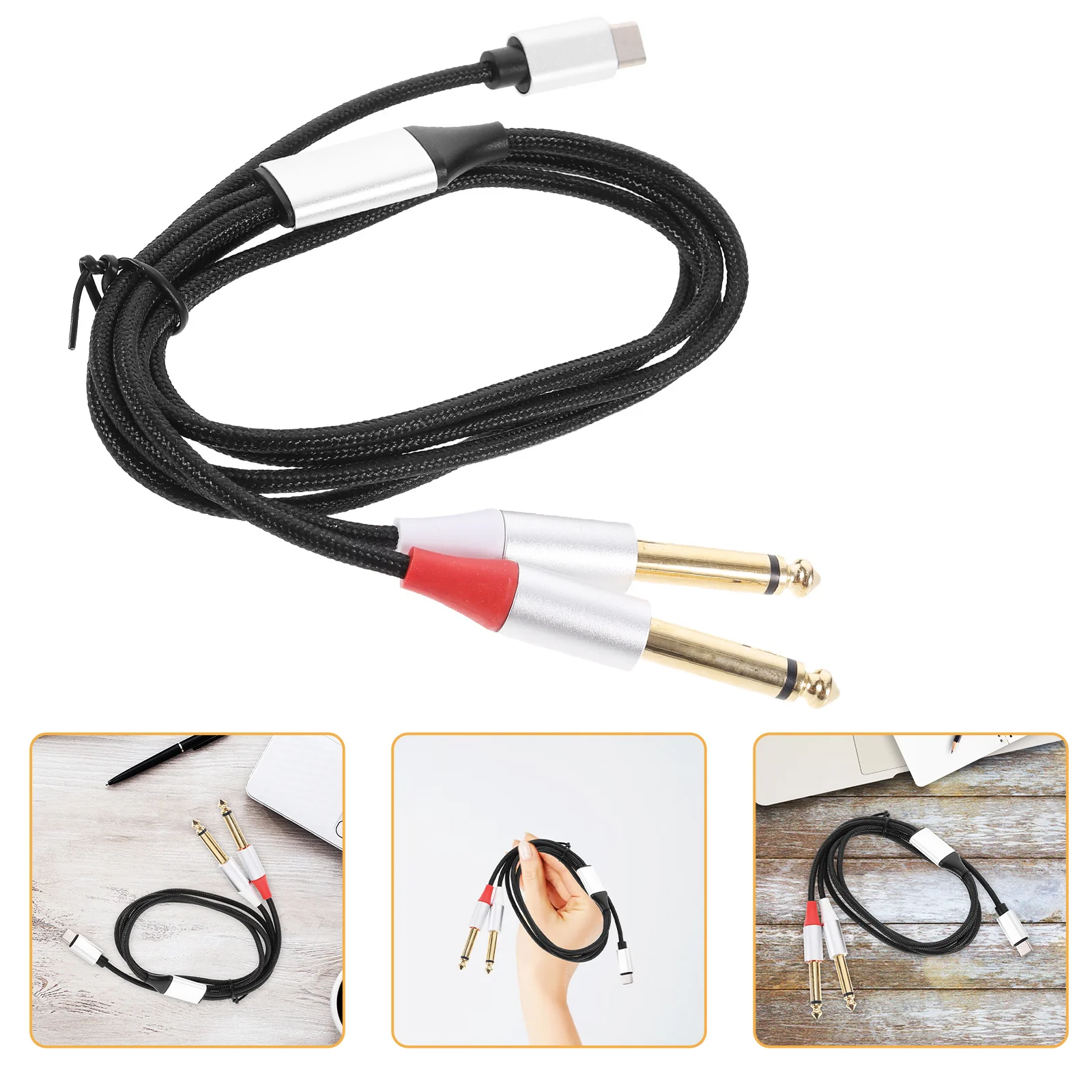 

Type-C to 6.5mm Audio Cable 1M Professional Adapter for Devices Tough Long-Lasting Decorative 1/4 Audio Cable USB C to 1/4