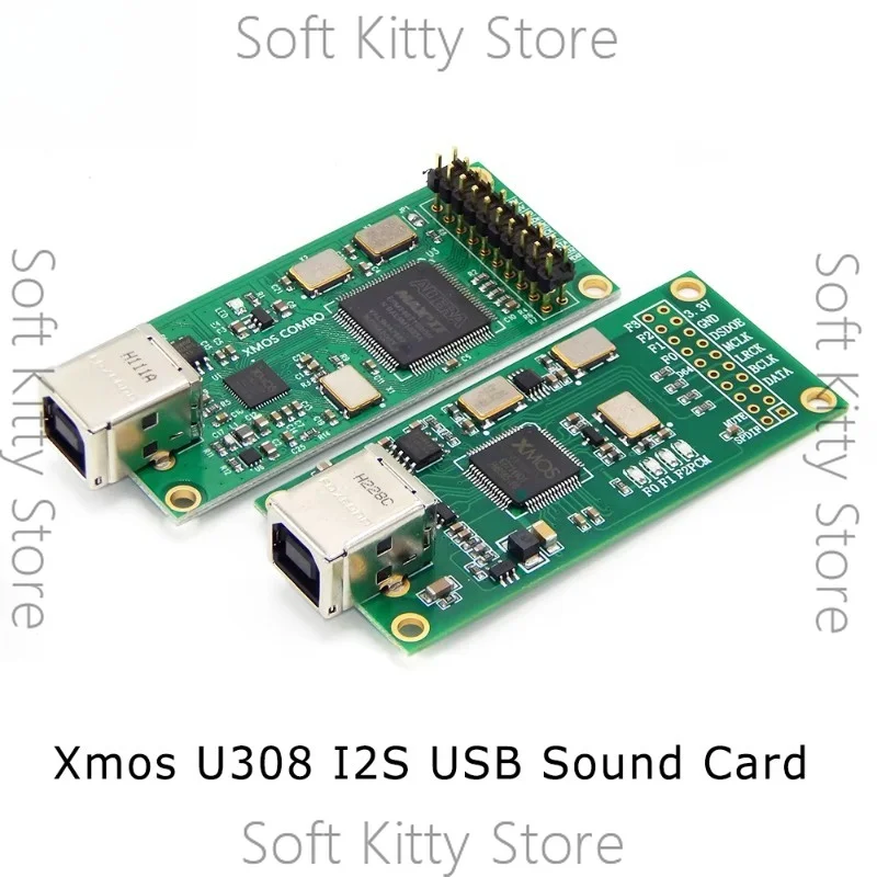 Audio HI FI USB DAC Sound Card XMOS XU308 Amplifier DIY Decoding USB To I2S Digital Interface Board 384kHz/32bit DSD256