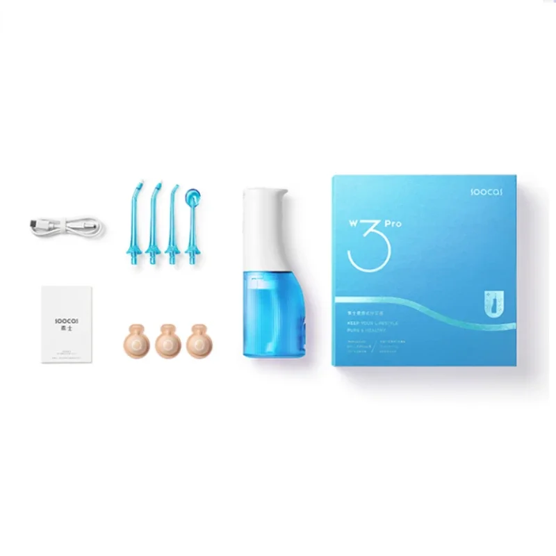 SOOCAS W3 Pro جهاز تنظيف الأسنان بالماء 4 نوع فوهة الأنظف عن طريق الفم الري نوع c قابلة للشحن الأنظف 7 طرق خزان المياه القابلة للإزالة