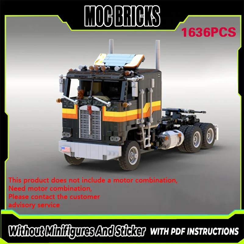 

City Car Model MOC Building Bricks K100C Semi-Trailer Truck Modular Technology Gifts Holiday Assemble Children Toys Suit
