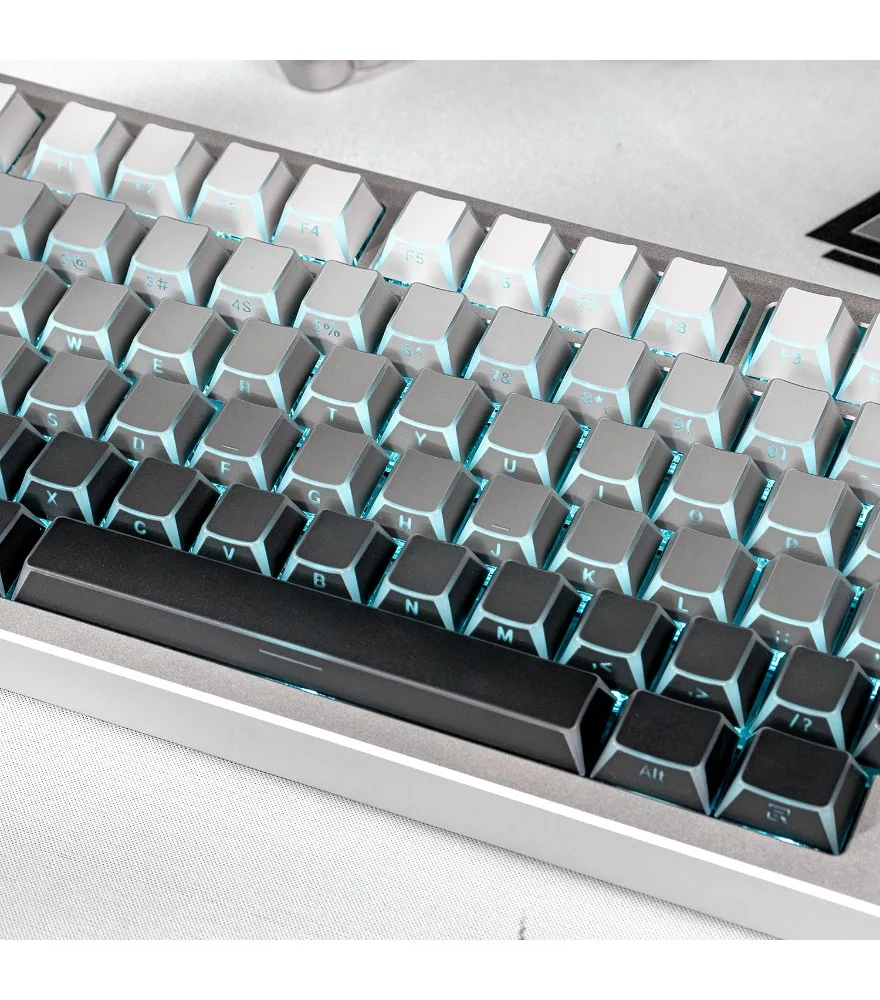 Polar day folding edge and corner side light-transmitting keycaps Customized PBT two-color injection molding Original wooting