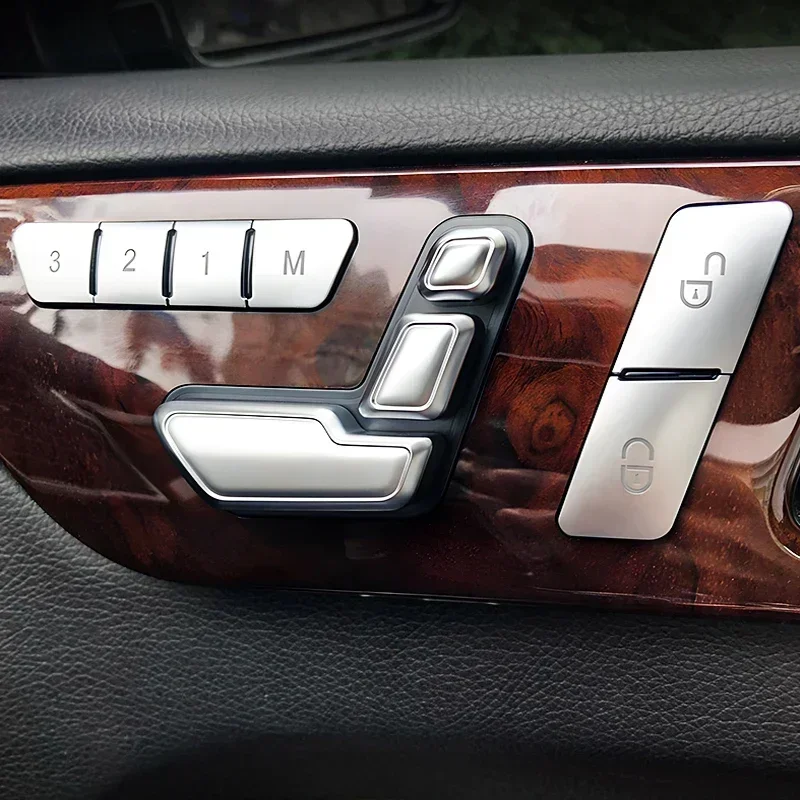 Car Door Audio Speaker Gearshift Panel Door Armrest Cover Trim Sticker for Mercedes Benz E Class Coupe W207 C207 Accessories