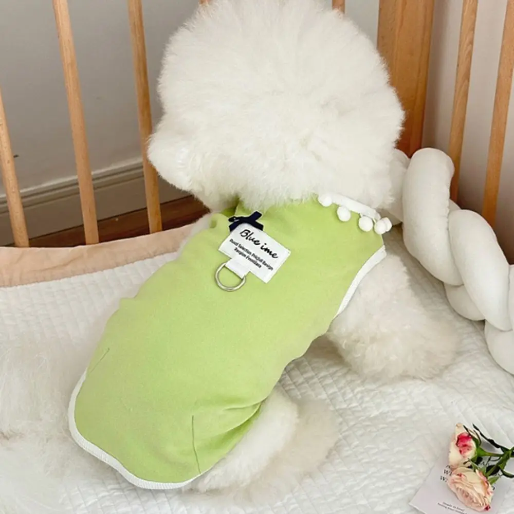 Ins Style mignon été gilet pour animaux de compagnie respirant doux chien haut sans manches Polyester animal de compagnie débardeur été