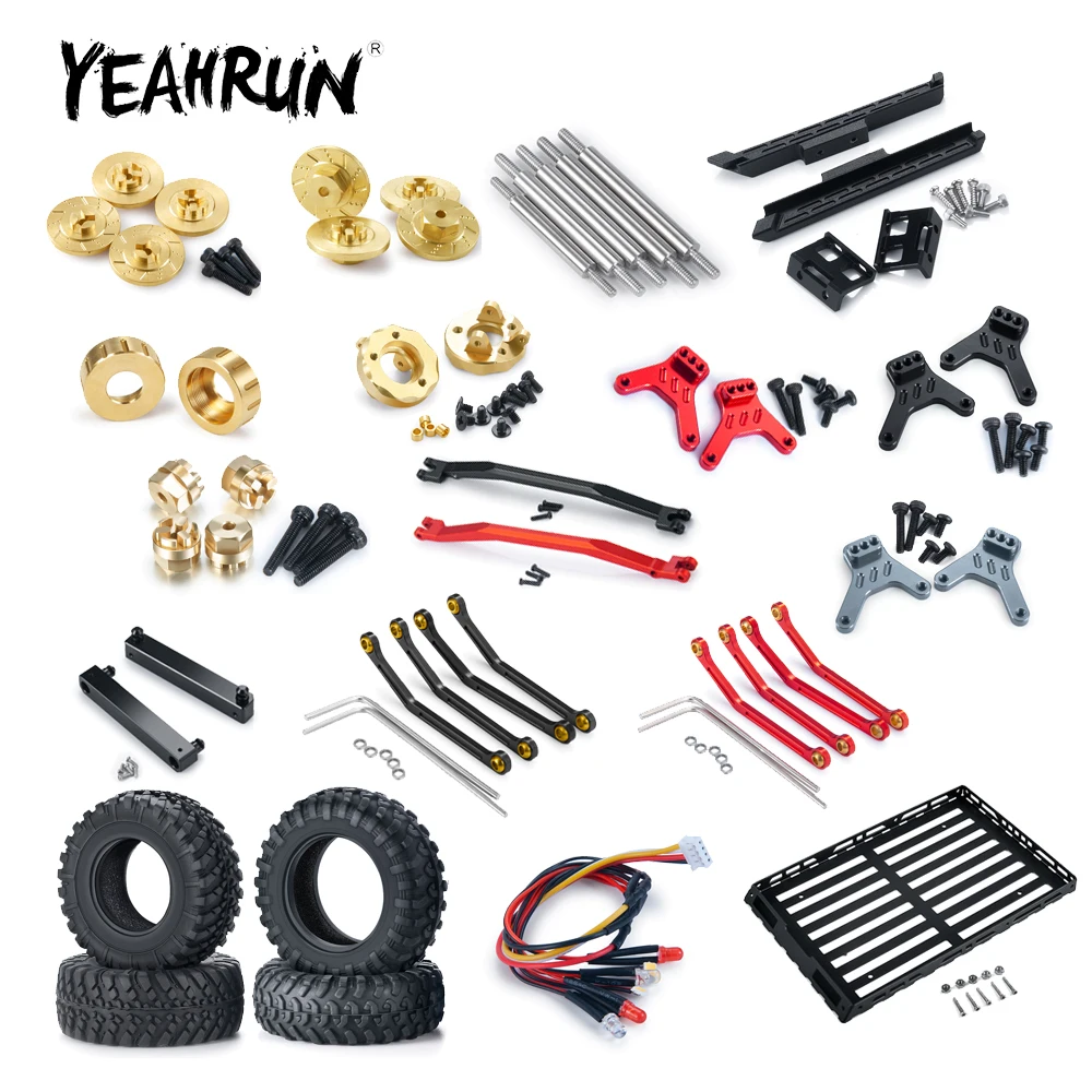 

YEAHRUN Амортизирующие башни Адаптеры рулевой связи Knuckles Светодиодные фонари с боковой педалью для Kyosho Jimny 1/18 MINI-Z 4×4 1/24 RC Автозапчасти