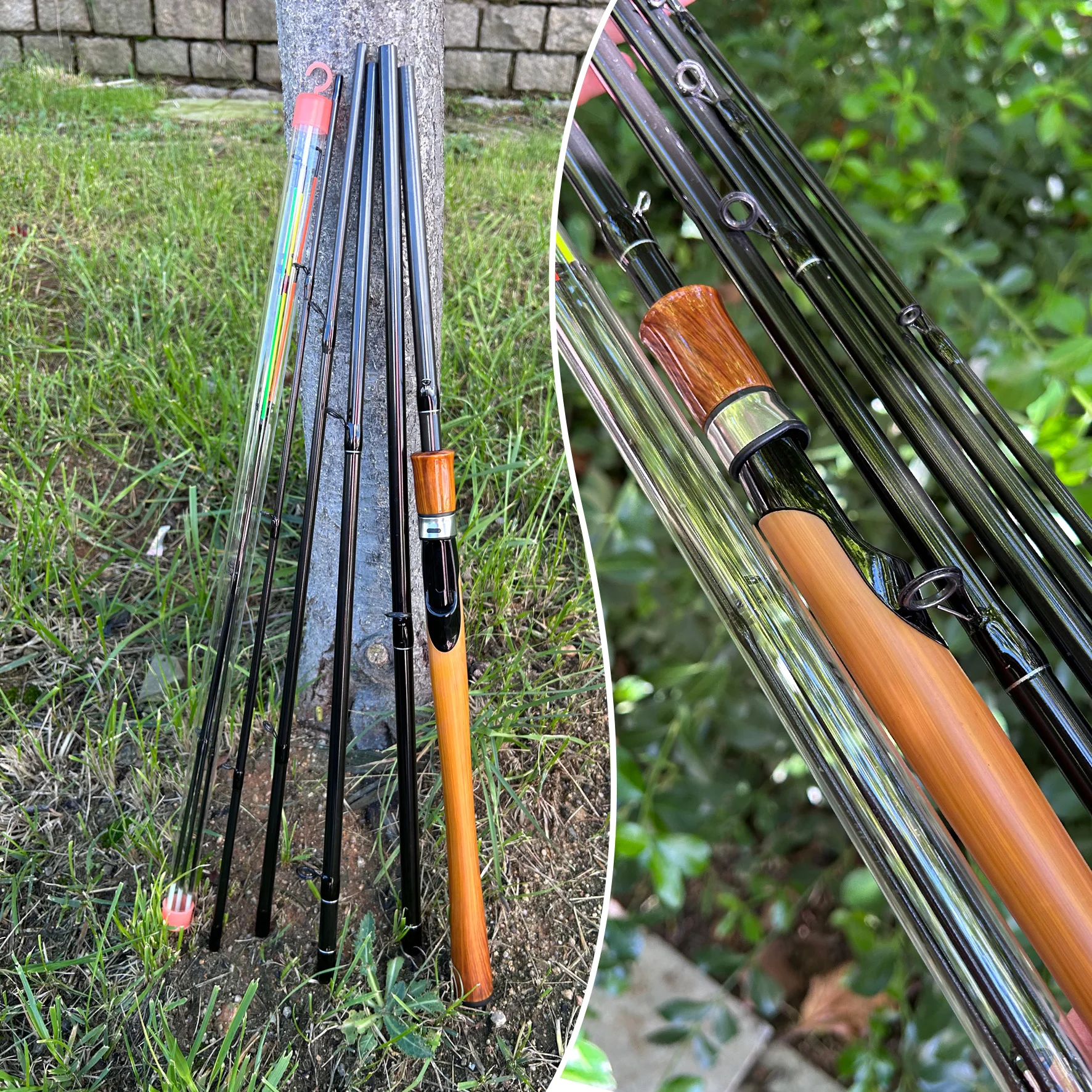 

2m Sections of Lure Rod, Made of Carbon Fiber, Pink and Green Camouflage Segmented Handle Design, Lightweight, Stylish and Beautiful Appearance, Strong and Durable, White Rod Body, m Action, Suitable for Use in Various Water Bodies, Ideal Holiday Gift, Su