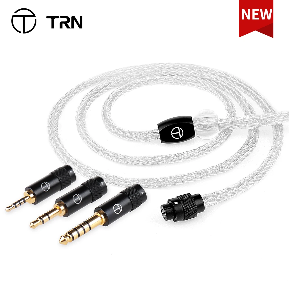 TRN T6 Pro 16Core silver plated OCC Copper Litz MMCX/2PIN Connector Upgraded Cable Earphones Cable For TRN Kirin ZS10 EMA V90