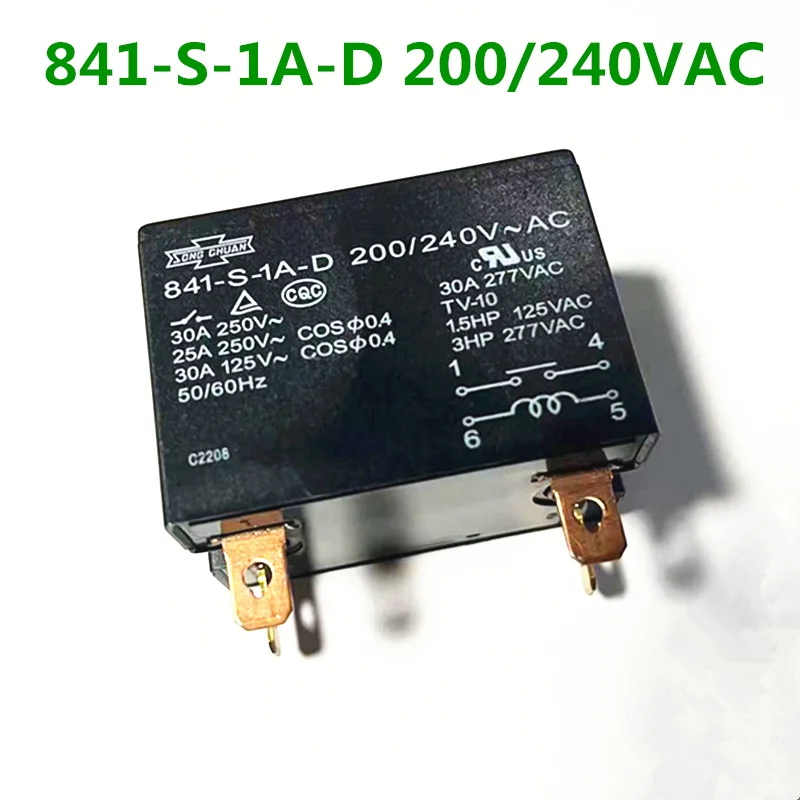 

100%Original New Relay 841-S-1A-D 200/240VAC 841-S-1A-D-200/240VAC 4PIN 200/240V