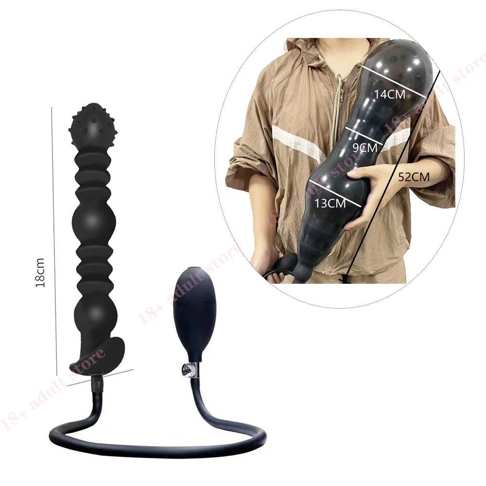 Anal Dilator Super Huge Inflate Anal Plug Silicone Big Butt Plug G Spot Prostate Massager BDSM Anal Dildo Sex Toys For Women Men