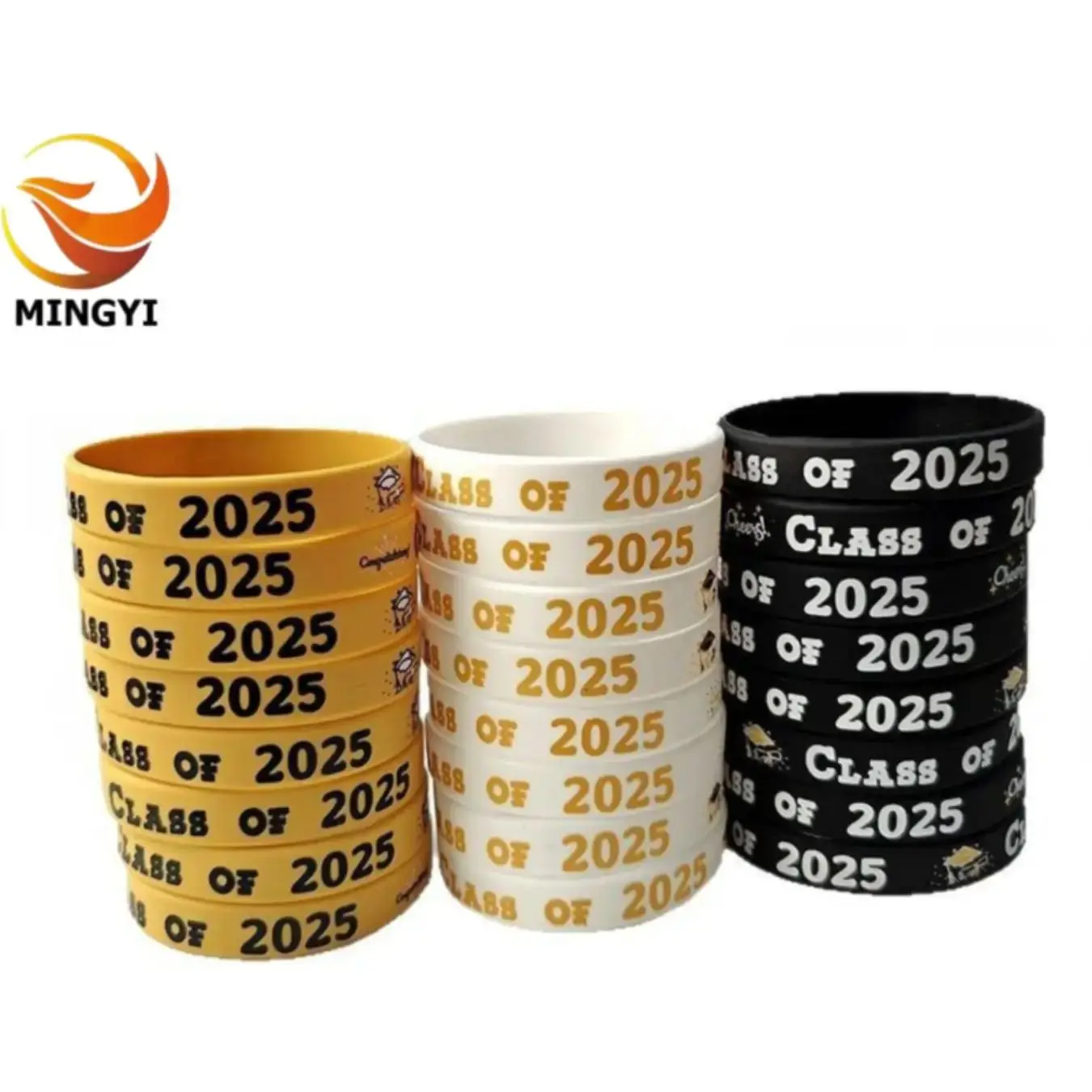 

24 шт., силиконовые браслеты для выпускного класса 2025 года, поздравления, праздничные браслеты для учителей, студентов, сувениры для вечеринок, поставка