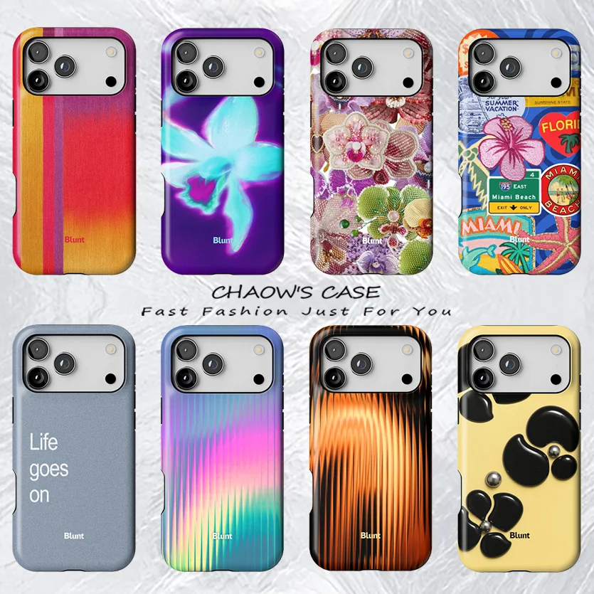 

Luxury Blunts Blooming Floral & Gradient Phone Case for iPhone 17 17e 16e 16 15 14 13 12 11 Air Pro Max Plus Double-layer Cover