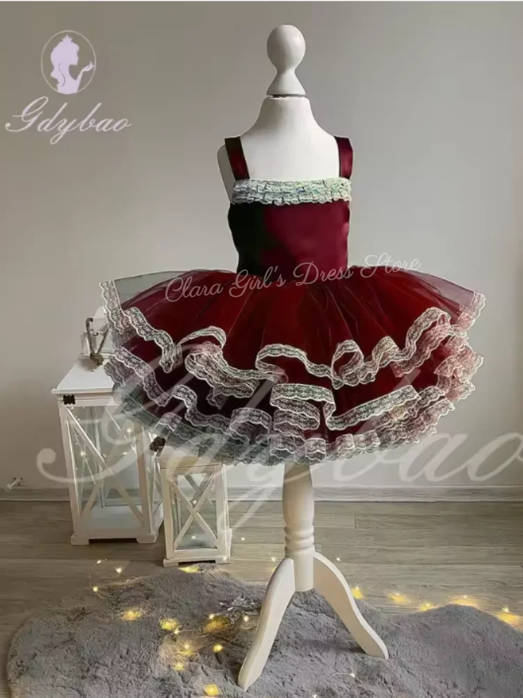 ชุดเดรสเด็กผู้หญิงสำหรับงานแต่งงาน แขนพองแบบเจ้าหญิง สำหรับงานวันเกิด งานรับศีลมหาสนิท หรืองานเลี้ยงสุดหรู