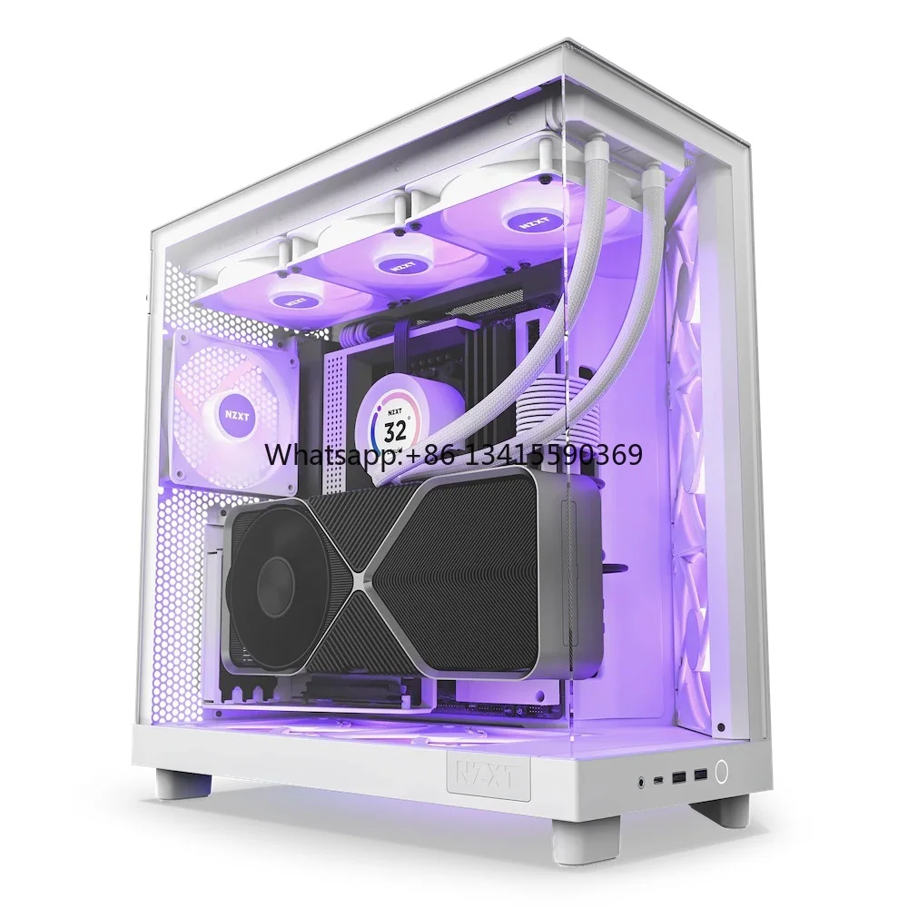 

Новый корпус компьютера Mid Tower NZ-XT H6 Flow RGB Компактный двухкамерный корпус воздушного потока средней башни с вентиляторами RGB