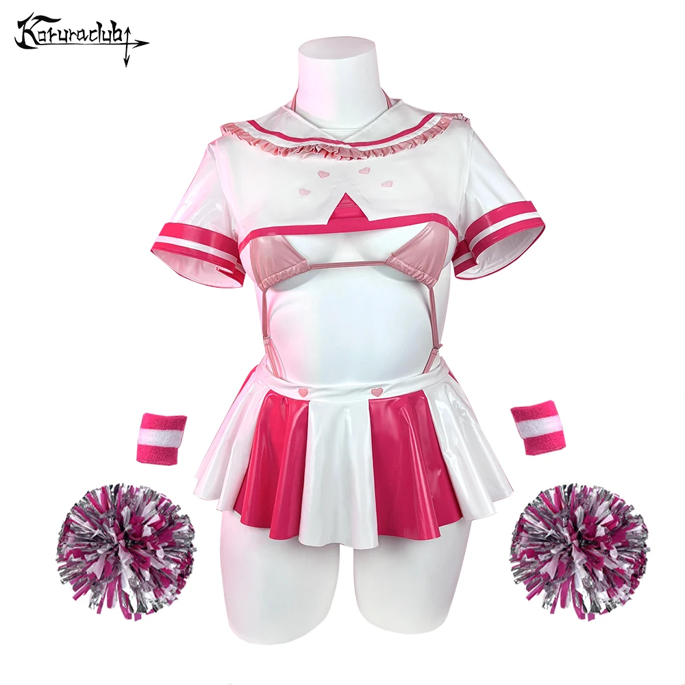 

Women white sailor suit jk short skirt plus size cute cosplay costumes Cheerleaders sexy pink bikini lingerie uniforms