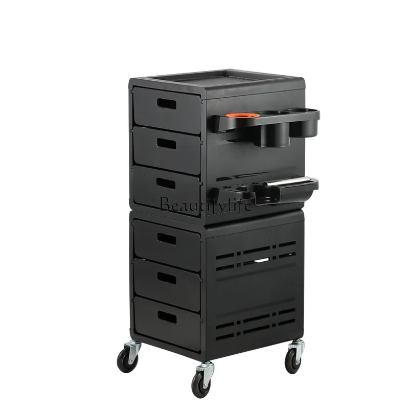 03.Hair tool cart pp material multifunctional removable rack barber shop