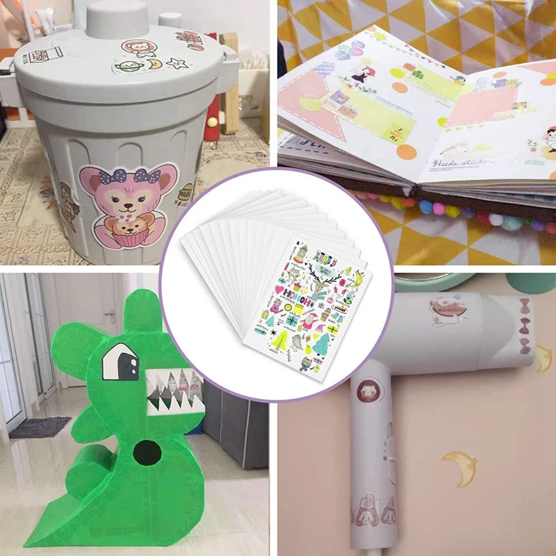 Printable Decal Paper, 50 Pieces Clear Printable Water Slide,For Ink Jet Printer High Definition Pattern Printing